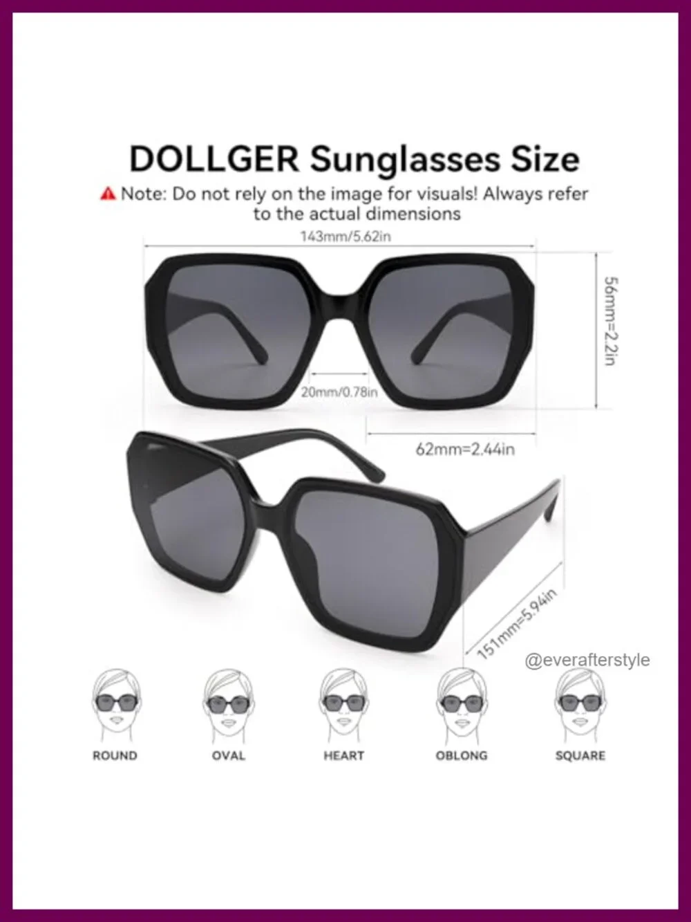 Oversized Square Sunglasses Women Trendy 70s Retro UV400 Large Wide Shades